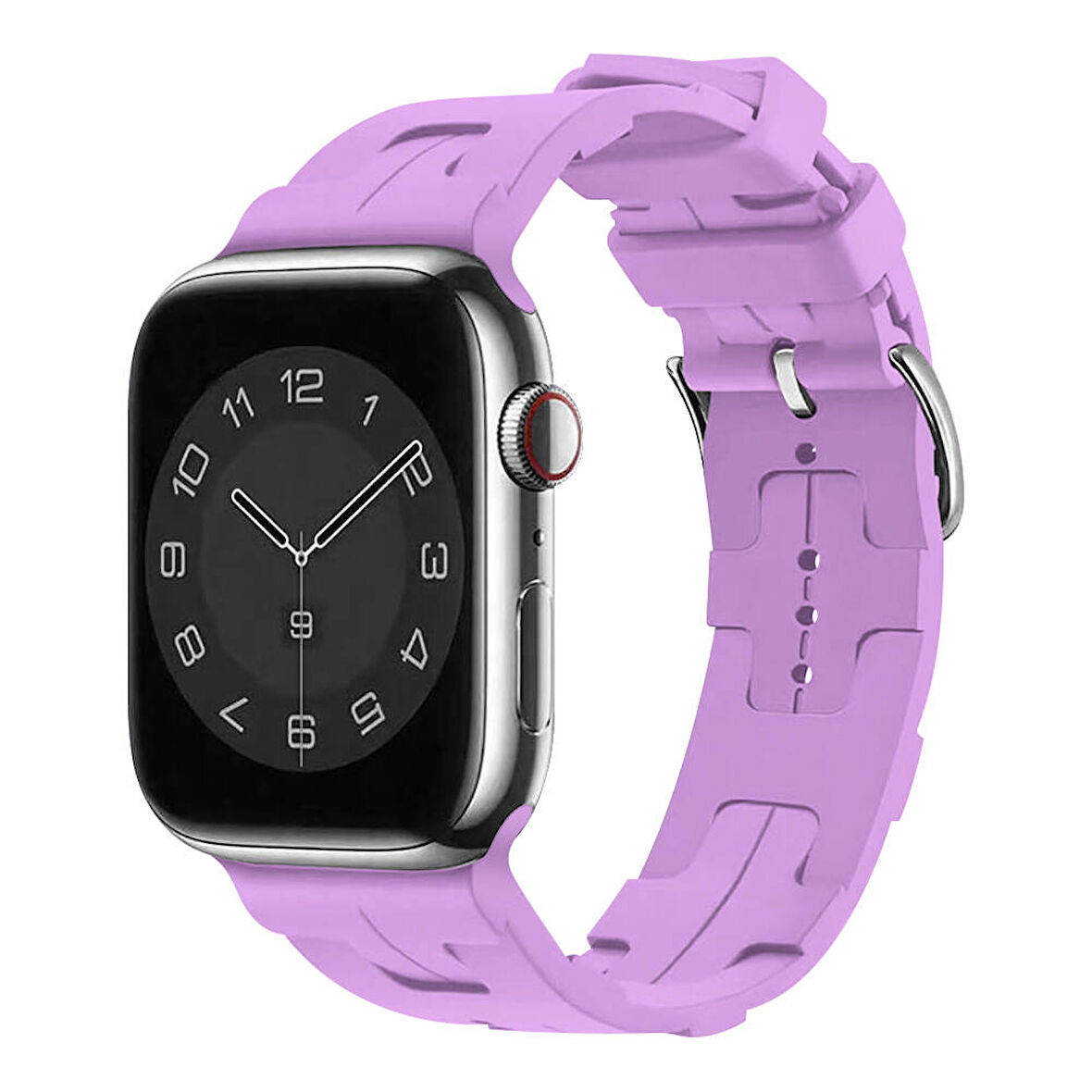 Apple Watch - se/2/3/4/5/6/7/8/9 Serisi 38mm Seri 40mm 41mm Uyumlu Metal Toka Delikli Silikon Kordon