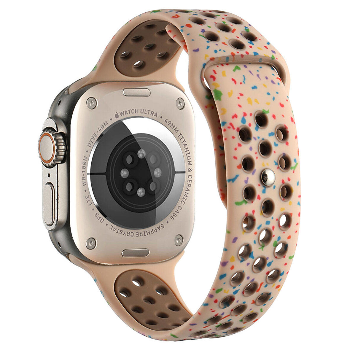 Apple Watch 2/3/4/5/6/7/8/9/se/ultra/ultra 2 Serileri 2mm 44mm 45mm 49mm Uyumlu Silikon Strap Kordon