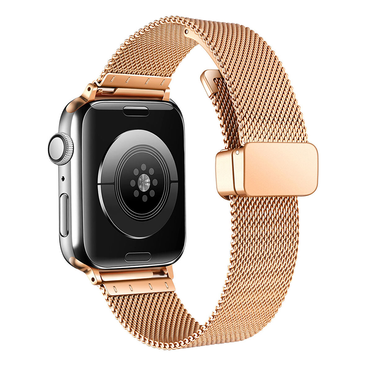 Apple Watch 2/3/4/5/6/7/8/9/se/ultra/ultra 2 Seri 42mm 44mm 45mm 49mm İçin Oto Klipsli Metal Kordon