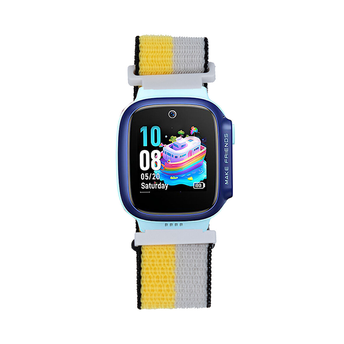 Huawei Watch GT 5 41mm / GT 4 41 mm / GT 5 Pro 42 mm Uyumlu 18mm Çocuklara Özel Naylon Hasır Kordon