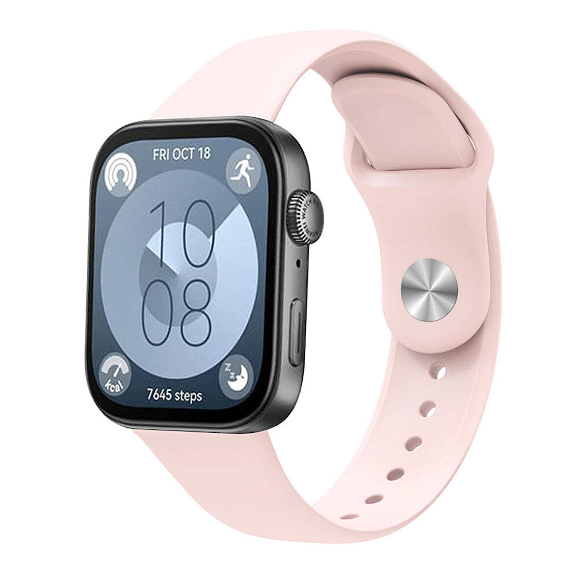 Huawei Watch Fit 4 Pro / Fit 4 / Fit 3 Uyumlu Suya Karşı Dayanıklı 8 kademeli Delikli Silikon Kordon