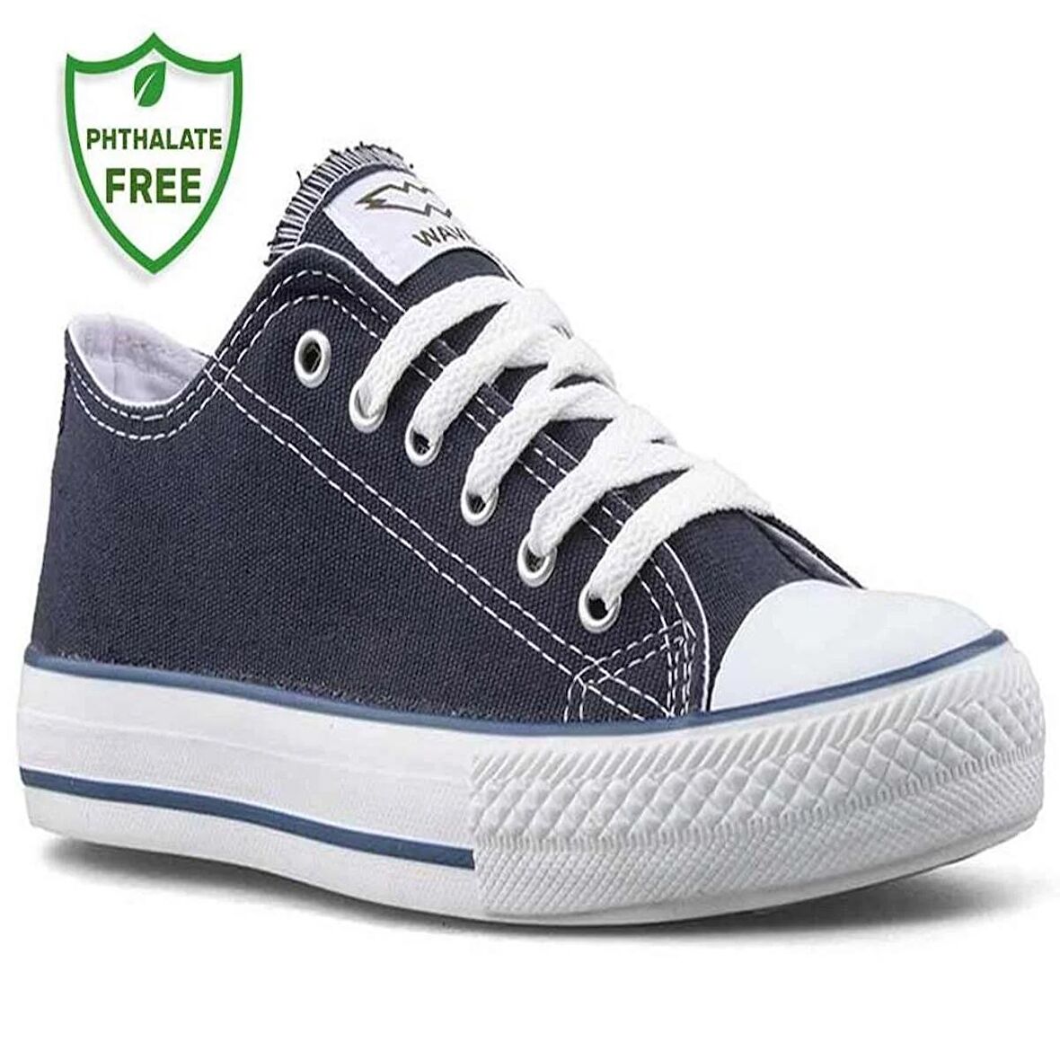 Waves 700 Numara 37 Converse Style Ünisex Keten Sneaker Ayakkabı LACİVERT_BEYAZ