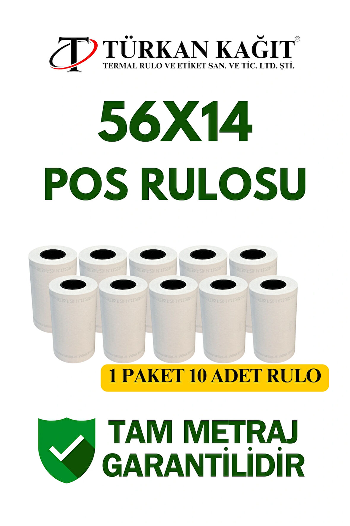 56x14 Termal Rulo - Yazarkasa Pos Rulosu 50 Paket 500 Adet