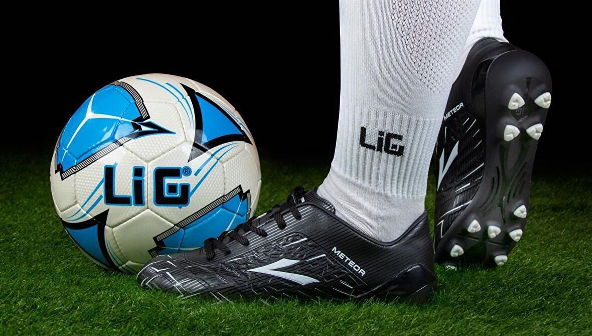 Lig Meteor Elite KRP10 Numara 42 Multiground Halı Saha Futbol Krampon Siyah