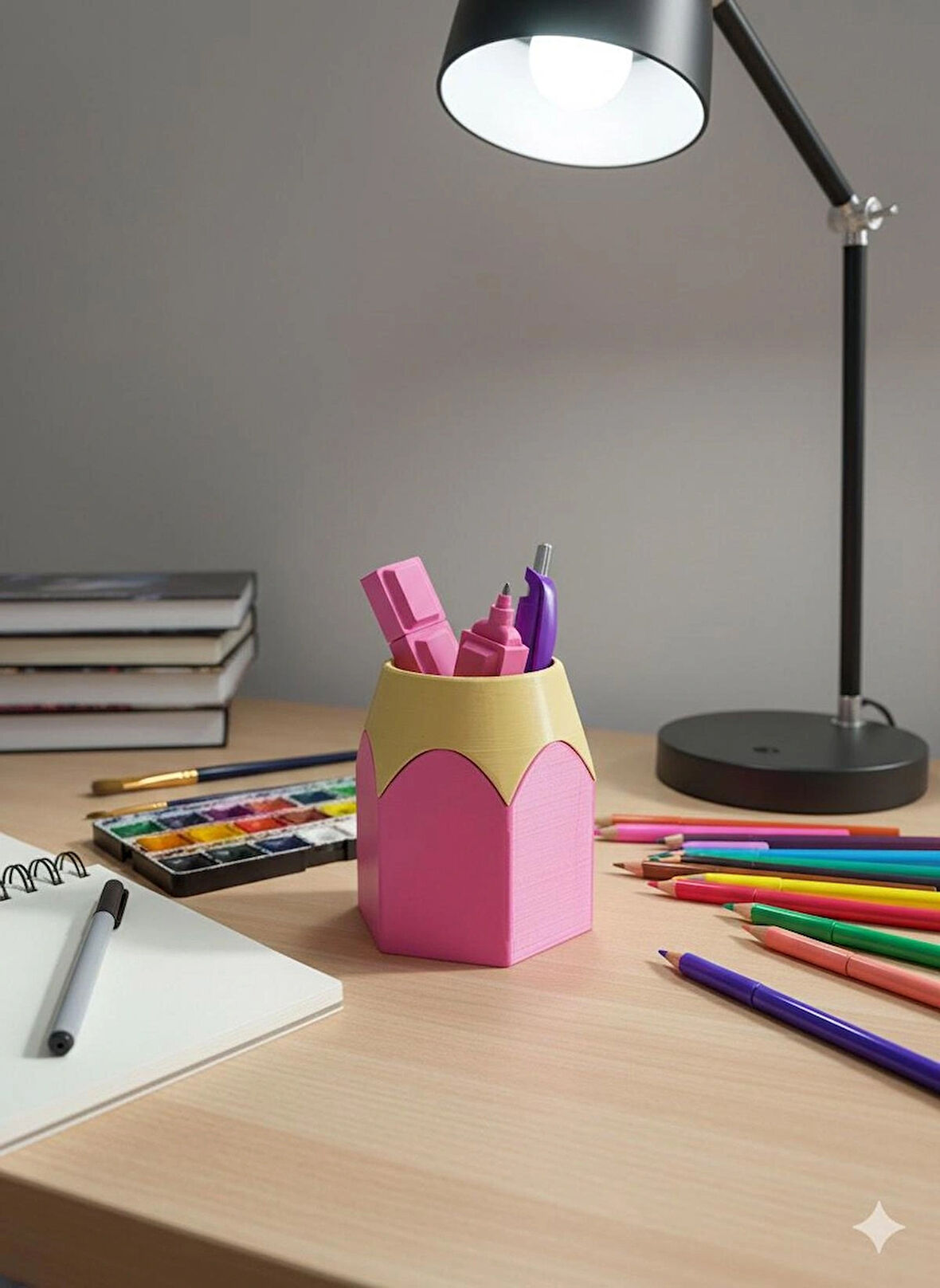 Kalem Şeklinde Kalemlik | Renkli ve Sevimli Okul Eşyaları