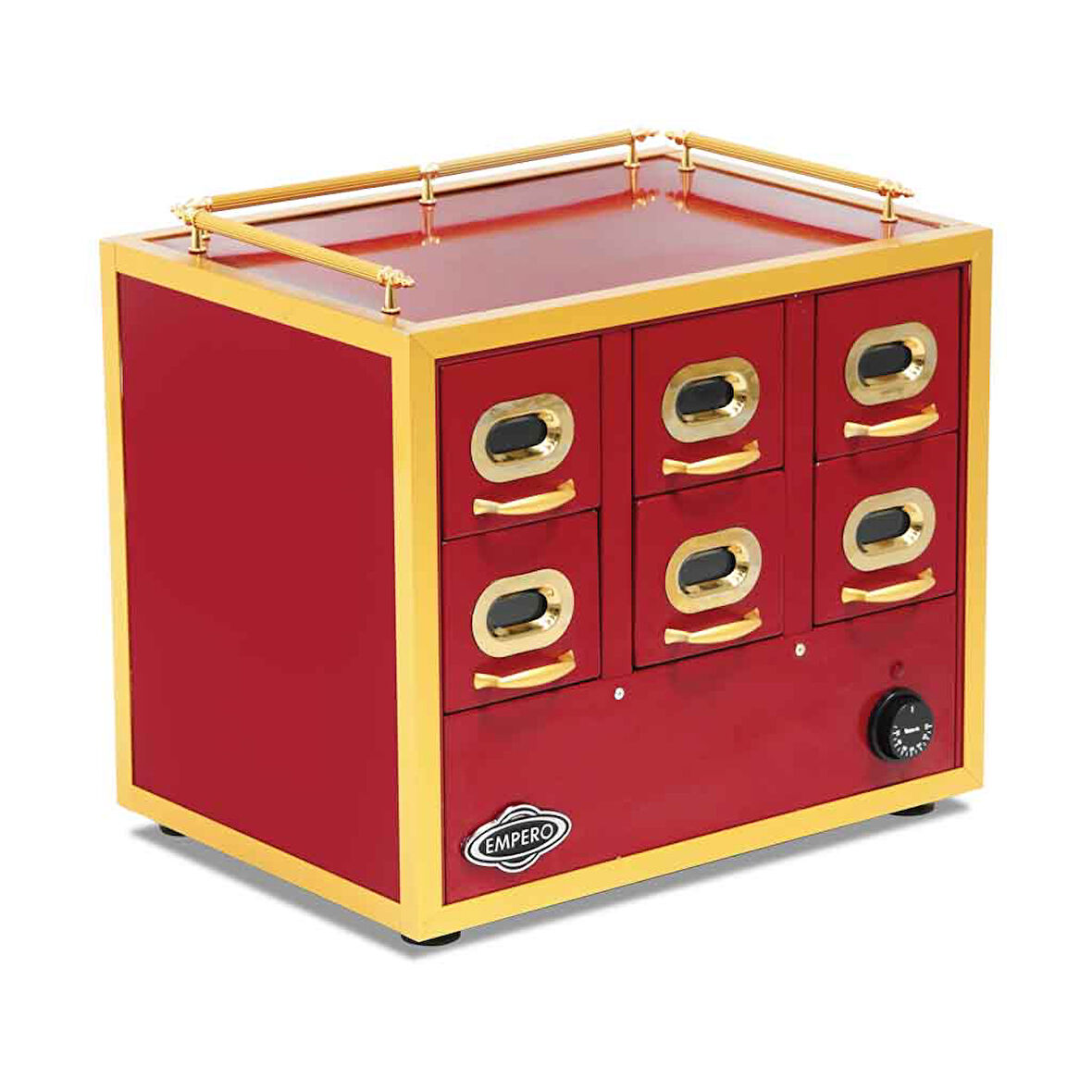 Empero EMP.KU.02 6 Çekmeceli Isıtmalı Kuruyemiş Ünitesi 50x38x45 cm