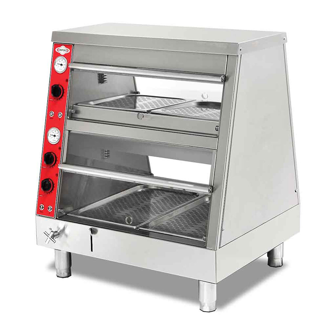 Empero EMP.PLC-D-GN21 Elektrikli Isıtmalı Teşhir Ünitesi 2 Katlı 80x69x93 cm