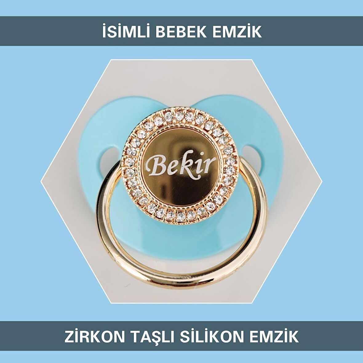 Sahi Aksesuar İsimli Bebek Silikon Emzik (0-6 Ay Yeni Doğan) sahi_0764
