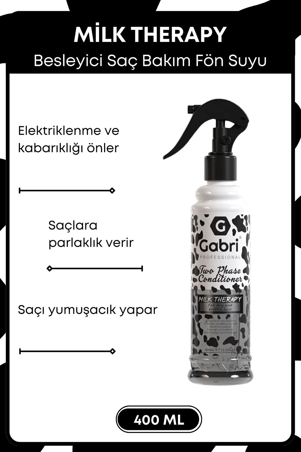 Milk Therapy Çift Fazlı Saç Bakım Fön Suyu Saç Spreyi 400 ml - Saç Dökülmesi Önleyici Koruyucu Etki