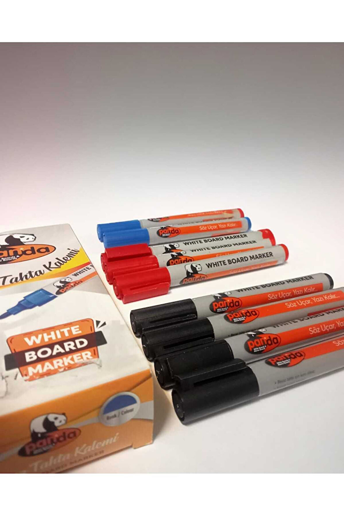 Beyaz Yazı Tahtası Kalemleri Kalem Seti 10 Adet Siyah/Mavi/Kırnızı /Silgi Hediye