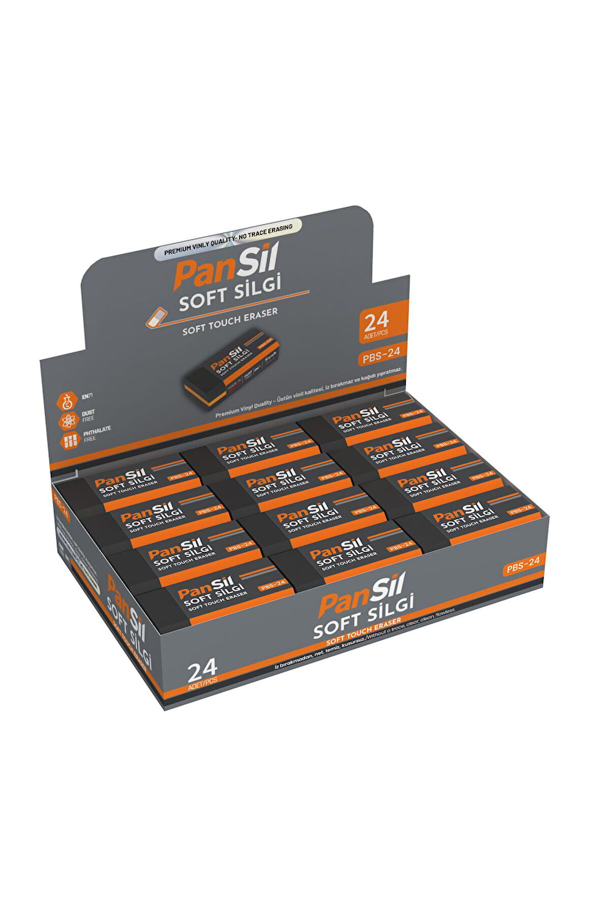 Pansil Siyah Solf Silgi-24 Adet