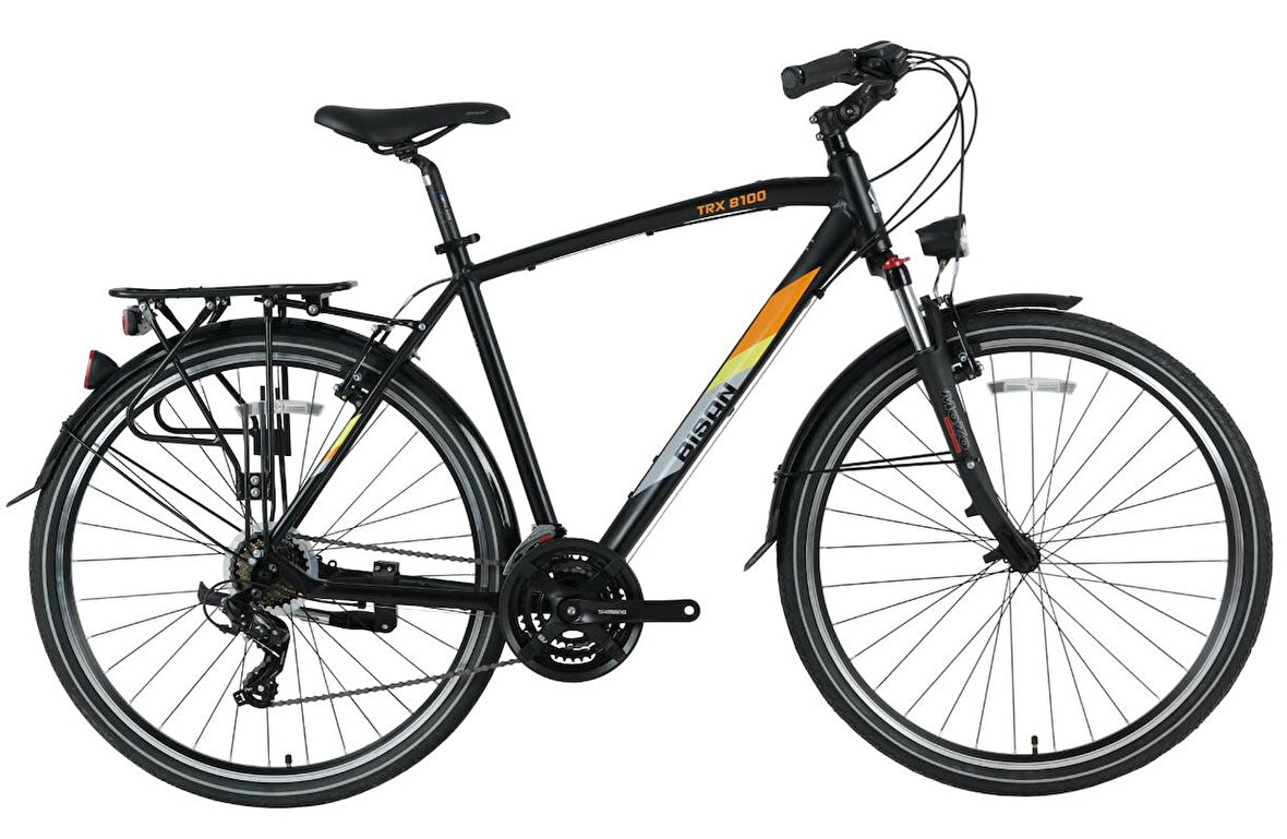 Bisan TRX 8100 City 54 Cm Siyah Turuncu Kırmızı Şehir Bisikleti