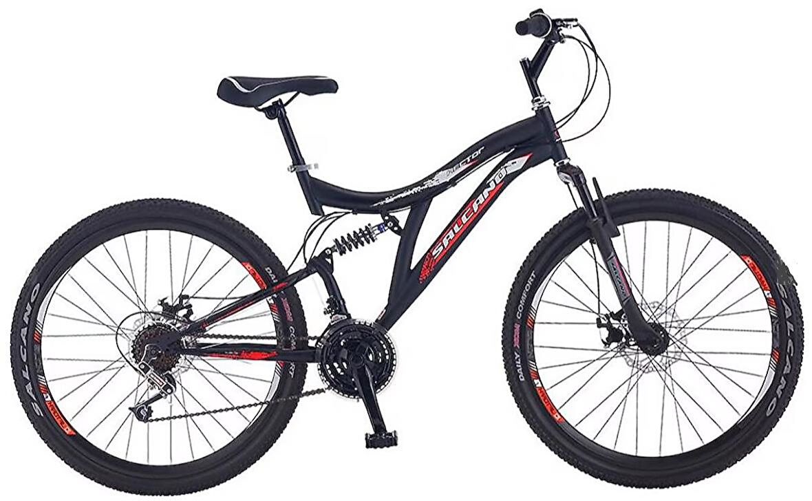 Salcano Hector 24 Mekanik Dİsk Fren 21 Vites Koyu Gri Mavi Çocuk Dağ Bisikleti