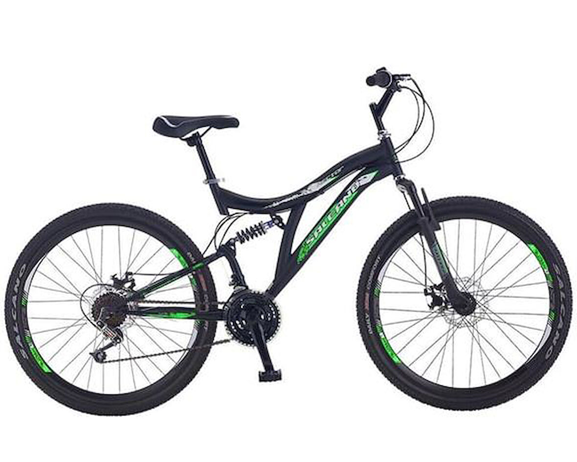 Salcano Hector 24 Mekanik Dİsk Fren 21 Vites Siyah Yeşil Çocuk Dağ Bisikleti