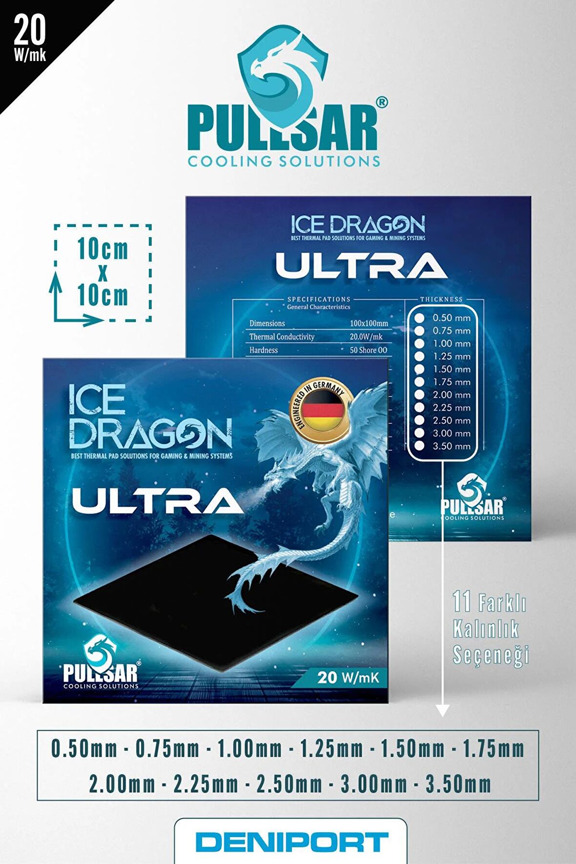 Ice Dragon® Ultra Thermal/Termal Pad - 100x50 mm 3.5 MM