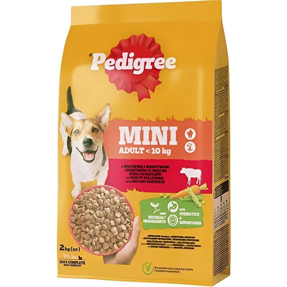 Pedigree Yetişkin Küçük Irk Köpek İçin Biftek&Sebzeli Köpek Maması 2 kg