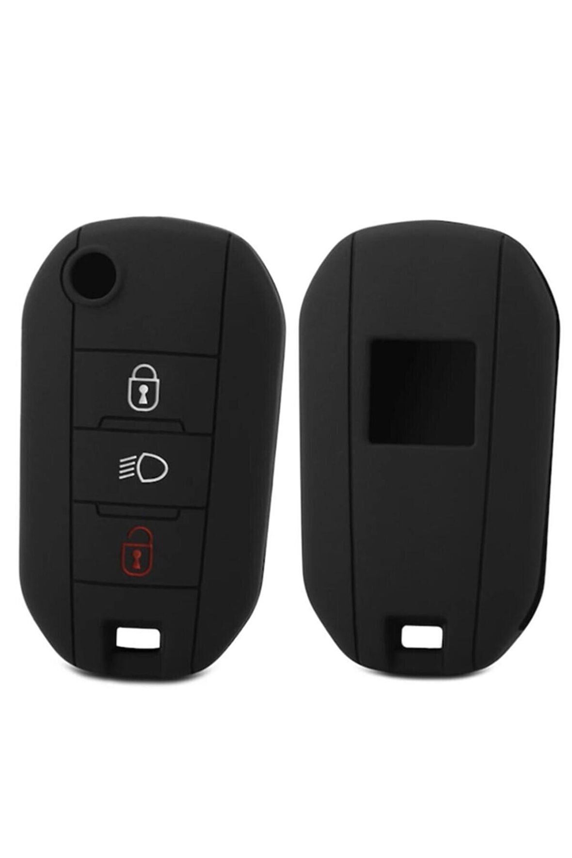 Peugeot 208 308 408 508 2008 3008 4008 5008 Rifter Silikon Anahtar Kılıfı Siyah Renk