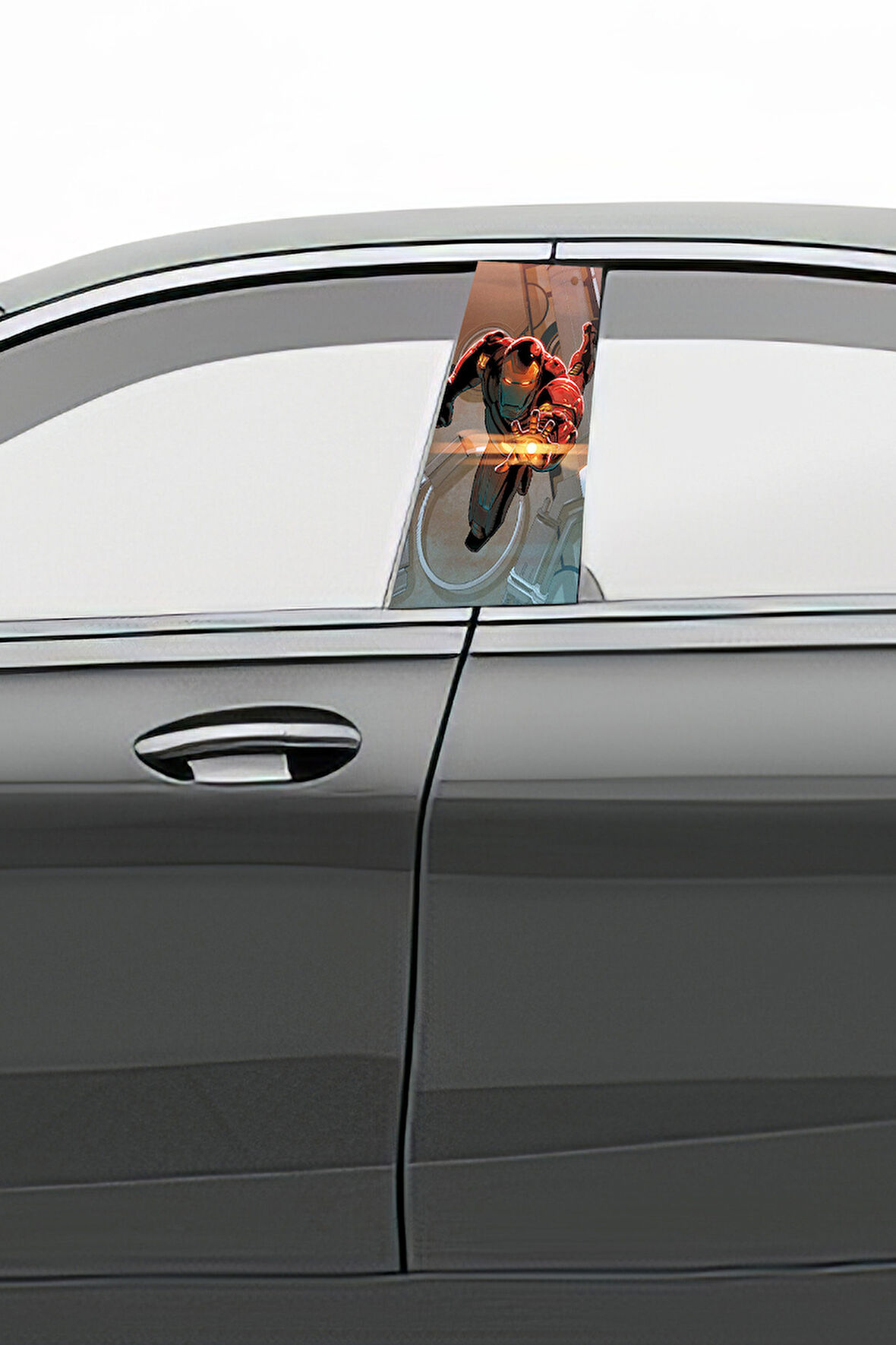 Araç Kapı Direk Kaplama Folyosu Desenli (Sağ Sol Takım) (2 Adet) - 22x50 Cm