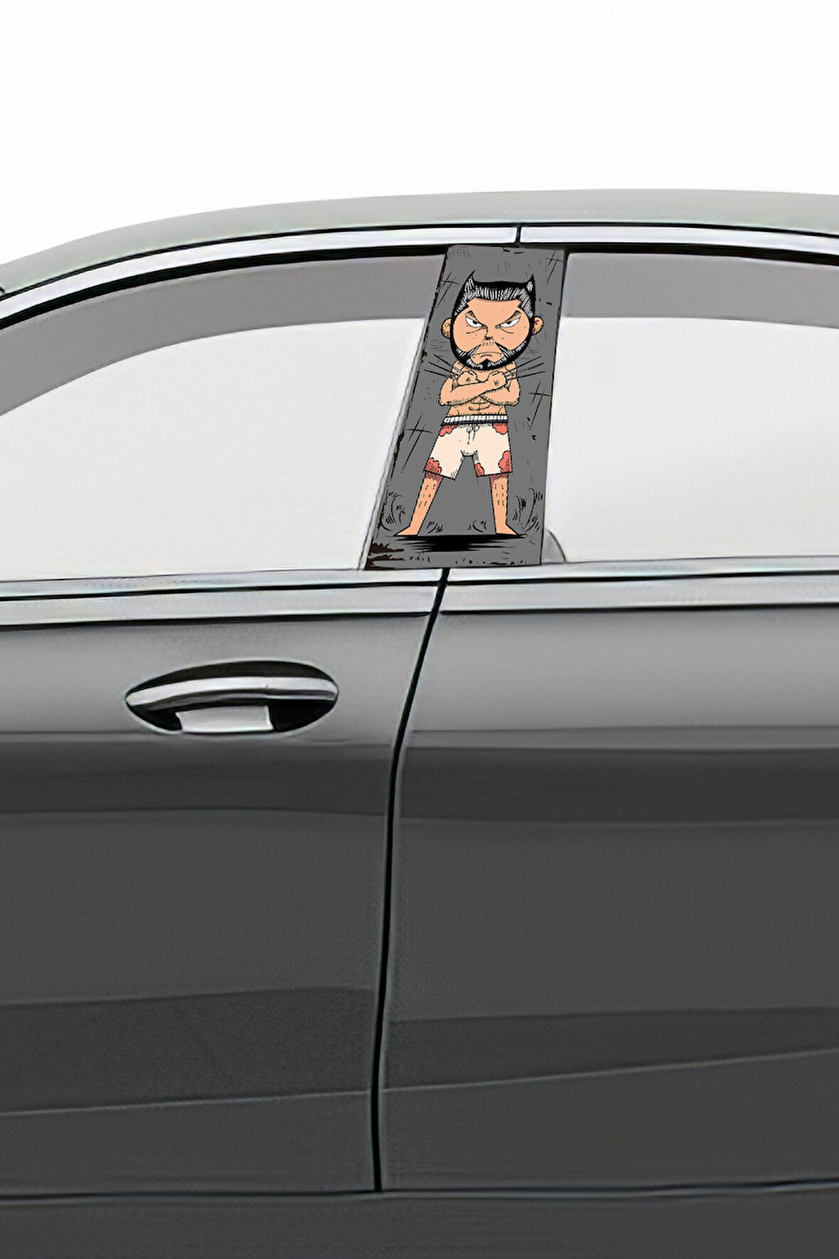 Araç Kapı Direk Kaplama Folyosu Desenli (Sağ Sol Takım) (2 Adet) - 22x50 Cm