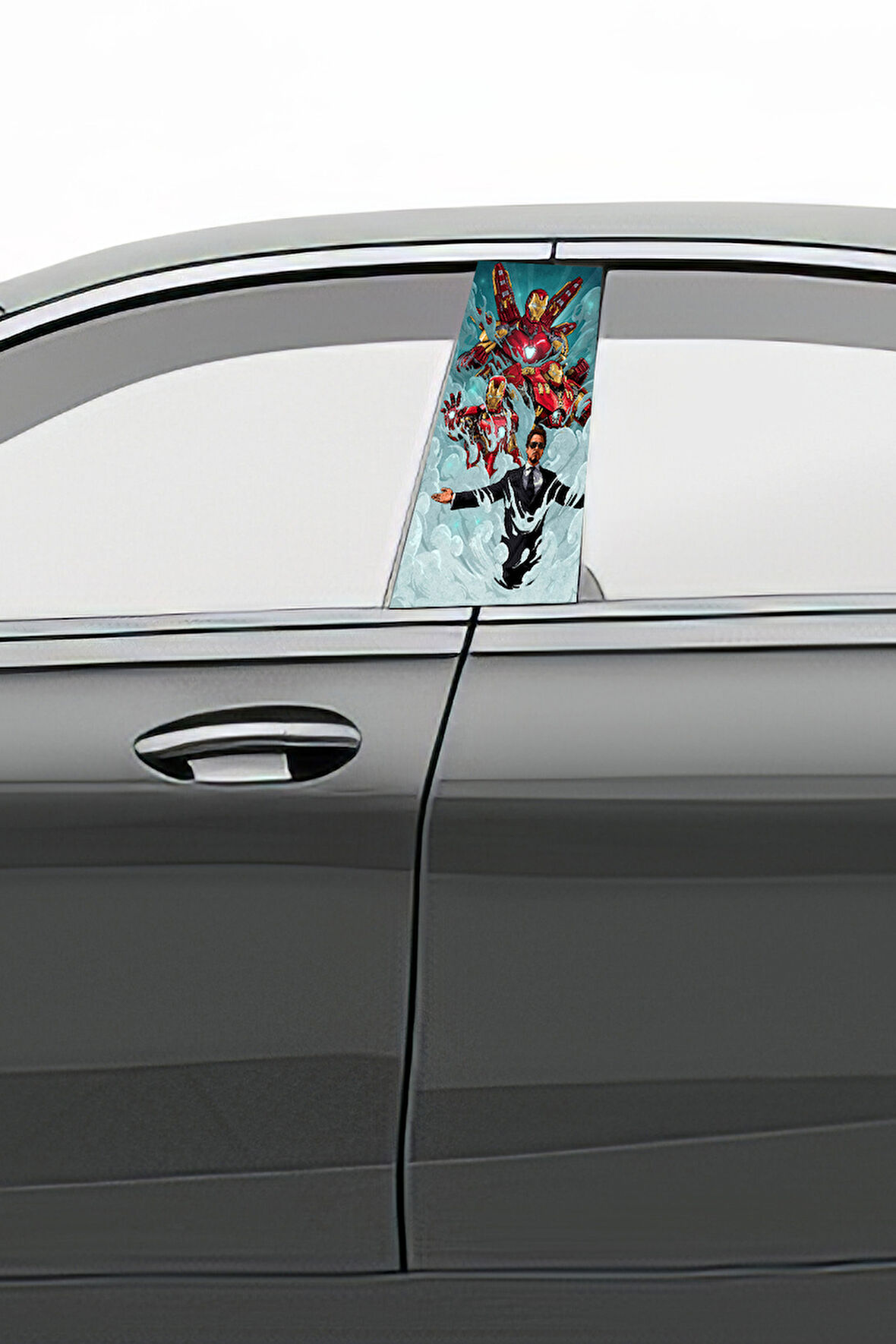 Araç Kapı Direk Kaplama Folyosu Desenli (Sağ Sol Takım) (2 Adet) - 22x50 Cm