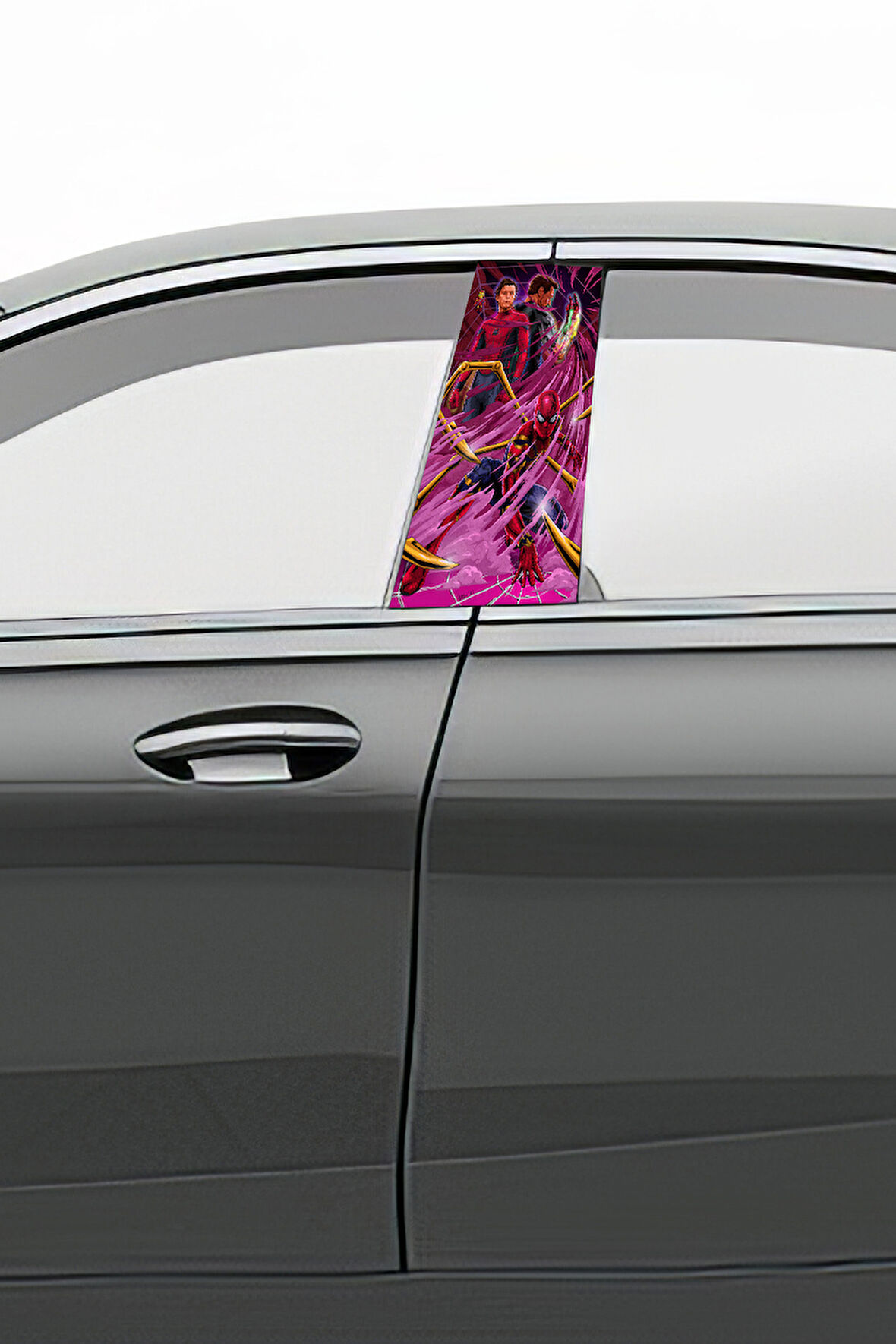 Araç Kapı Direk Kaplama Folyosu Desenli (Sağ Sol Takım) (2 Adet) - 22x50 Cm