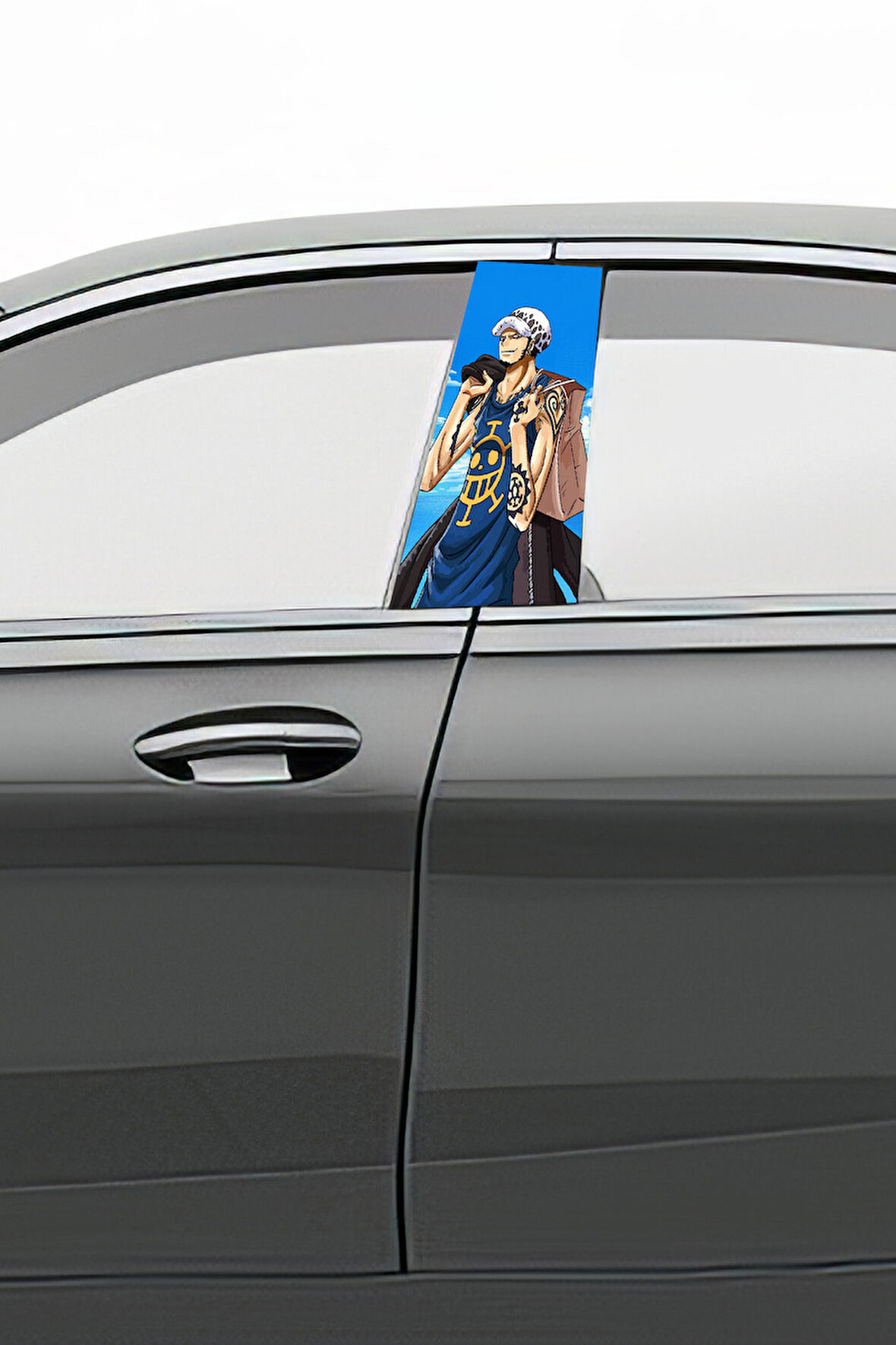 Araç Kapı Direk Kaplama Folyosu Desenli (Sağ Sol Takım) (2 Adet) - 22x50 Cm