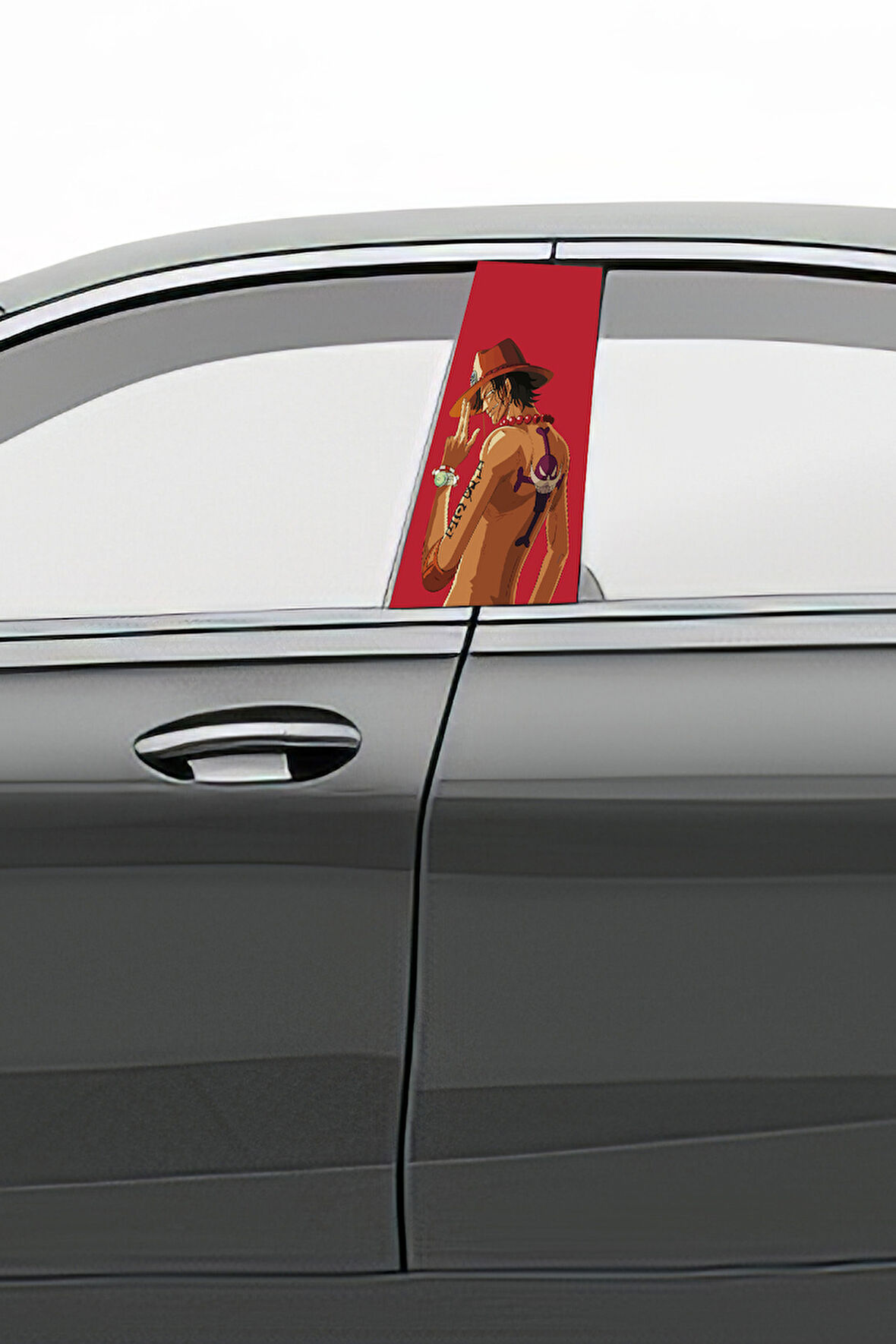 Araç Kapı Direk Kaplama Folyosu Desenli (Sağ Sol Takım) (2 Adet) - 22x50 Cm