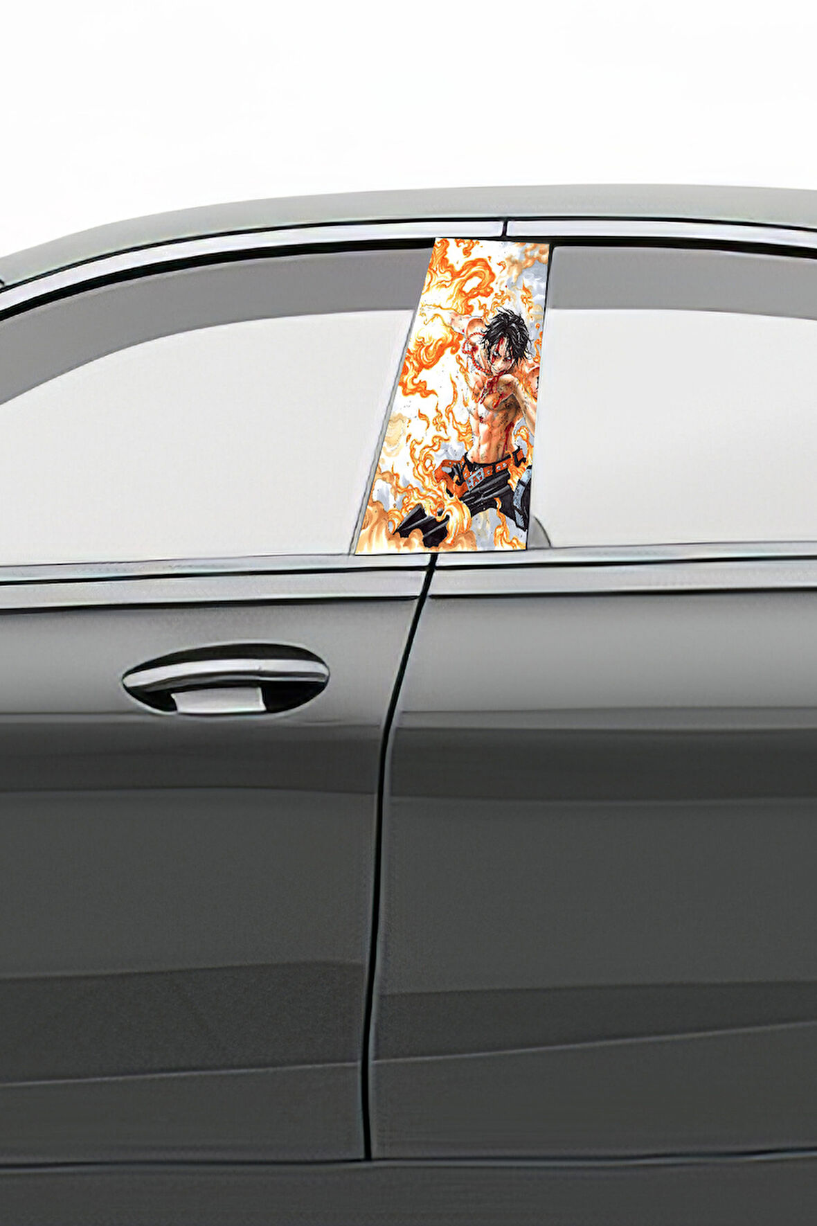 Araç Kapı Direk Kaplama Folyosu Desenli (Sağ Sol Takım) (2 Adet) - 22x50 Cm