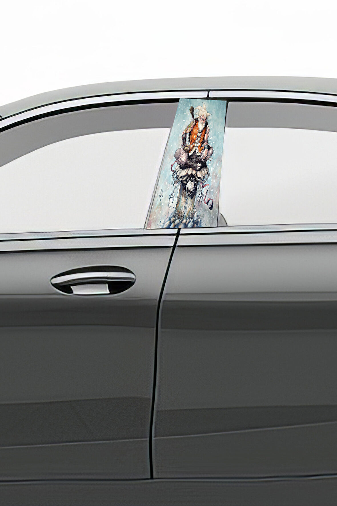 Araç Kapı Direk Kaplama Folyosu Desenli (Sağ Sol Takım) (2 Adet) - 22x50 Cm