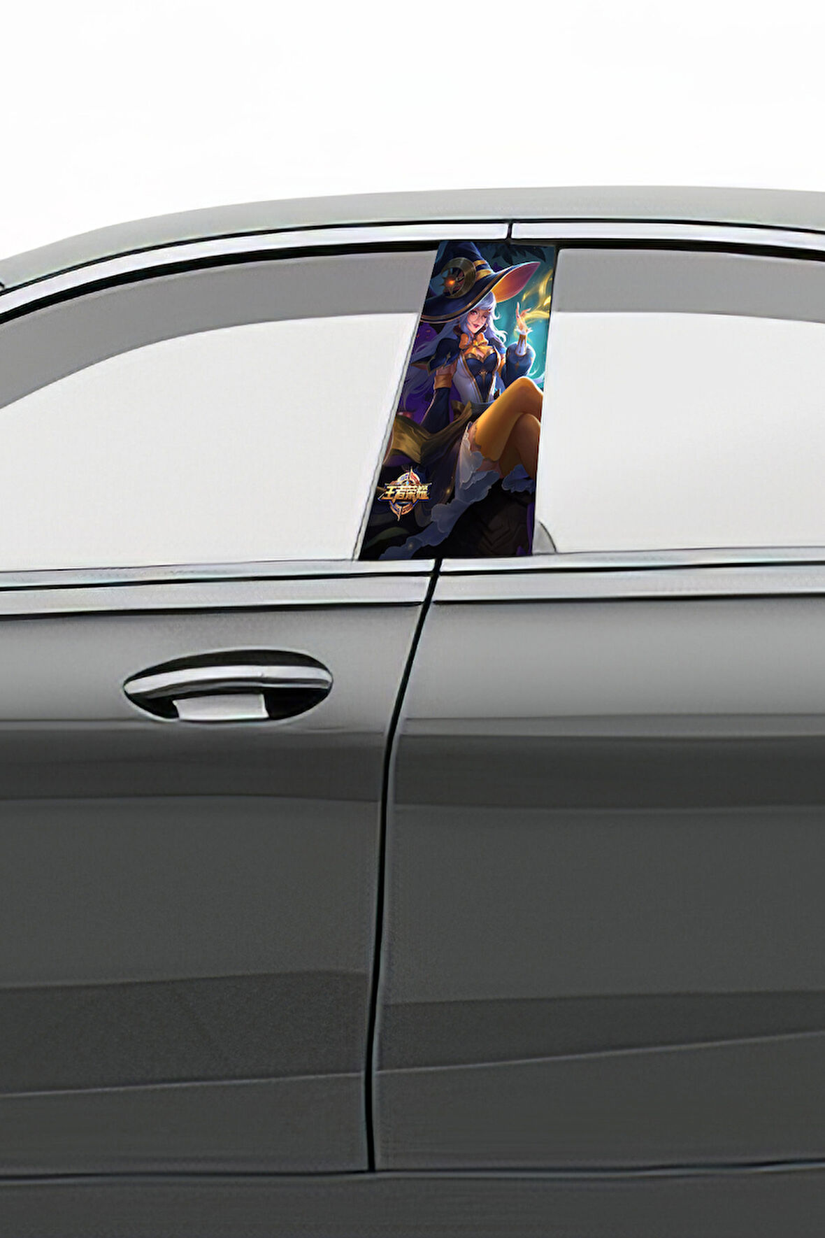 Araç Kapı Direk Kaplama Folyosu Desenli  Sağ Sol Takım 2 Adet  22x50 Cm