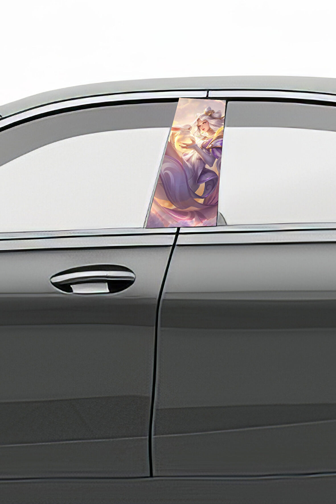 Araç Kapı Direk Kaplama Folyosu Desenli (Sağ Sol Takım) (2 Adet) - 22x50 Cm