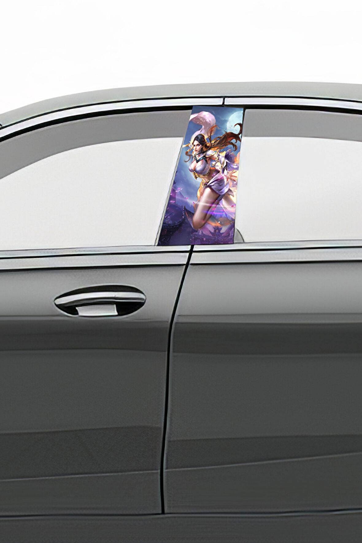 Araç Kapı Direk Kaplama Folyosu Desenli (Sağ Sol Takım) (2 Adet) - 22x50 Cm