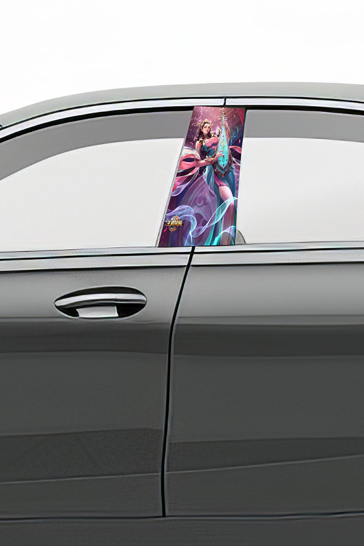 Araç Kapı Direk Kaplama Folyosu Desenli (Sağ Sol Takım) (2 Adet) - 22x50 Cm