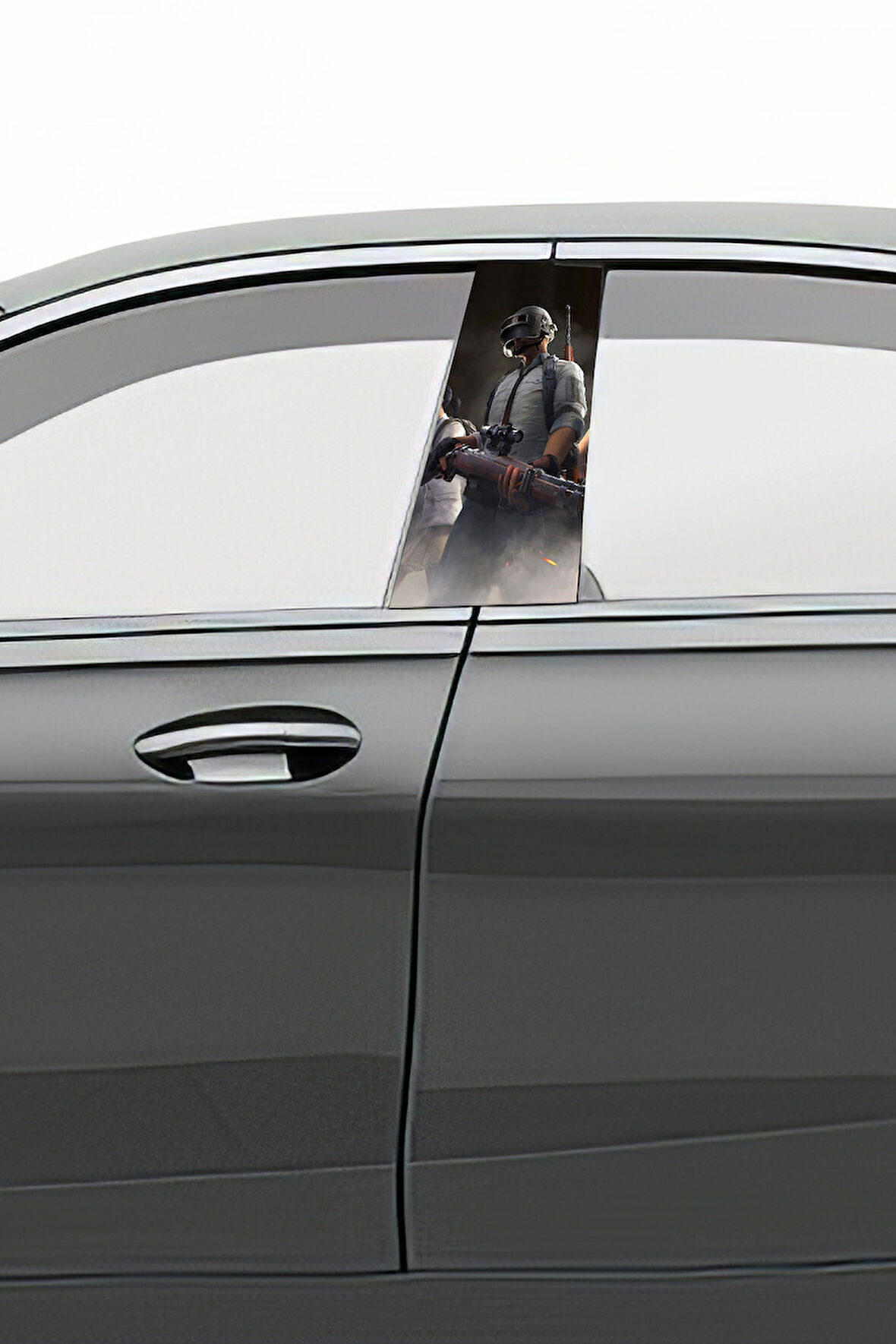 Araç Kapı Direk Kaplama Folyosu Desenli (Sağ Sol Takım) (2 Adet) - 22x50 Cm