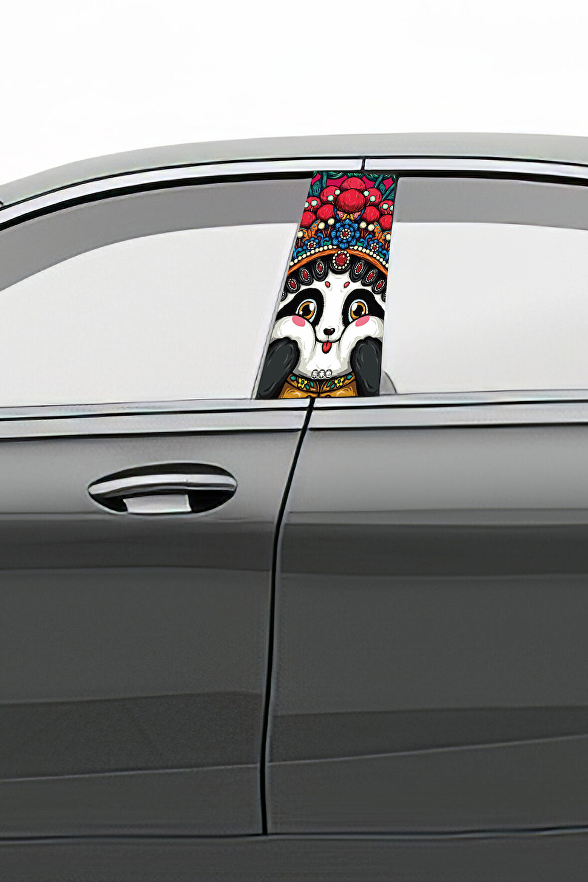 Araç Kapı Direk Kaplama Folyosu Desenli (Sağ Sol Takım) (2 Adet) - 22x50 Cm