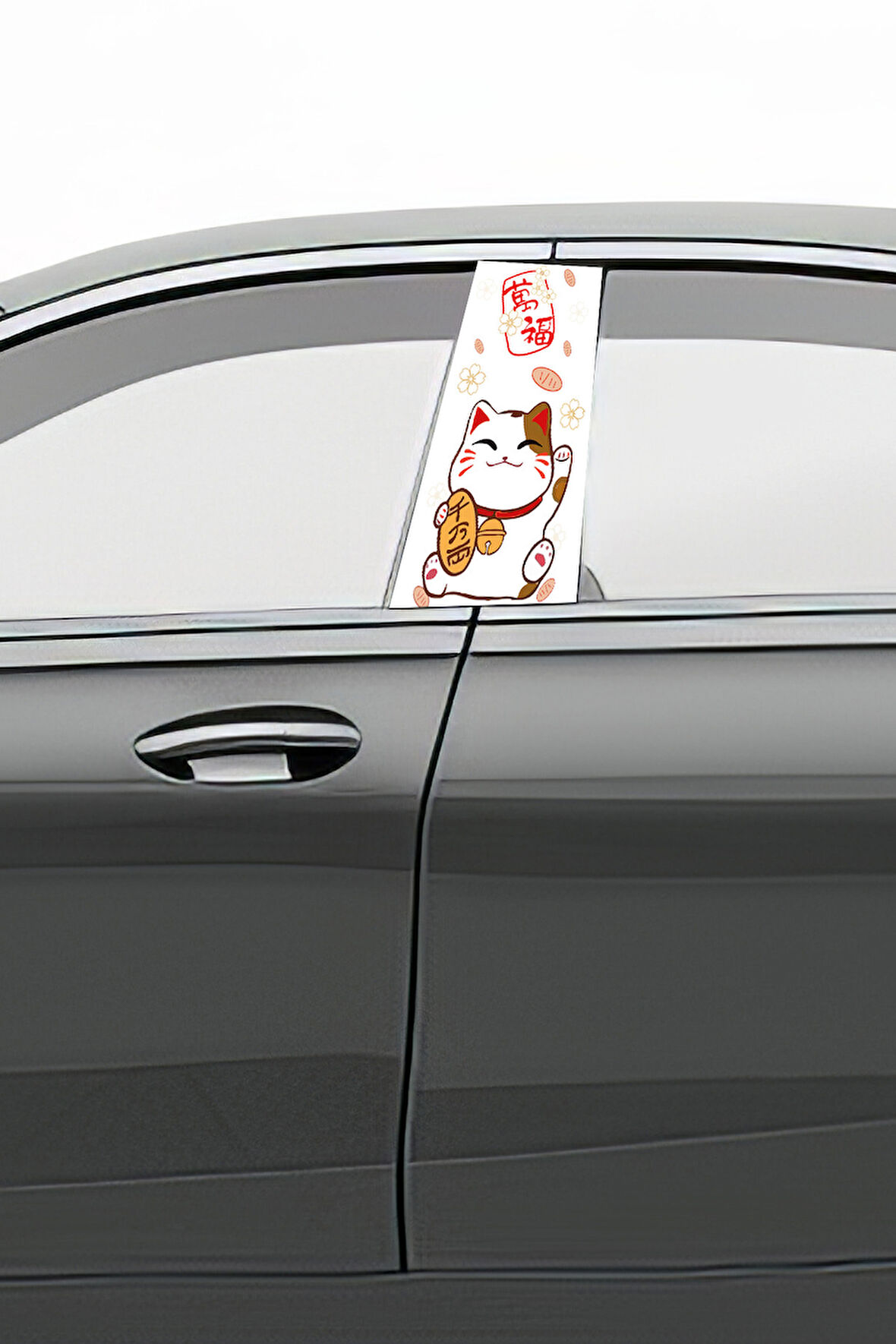 Araç Kapı Direk Kaplama Folyosu Desenli (Sağ Sol Takım) (2 Adet) - 22x50 Cm