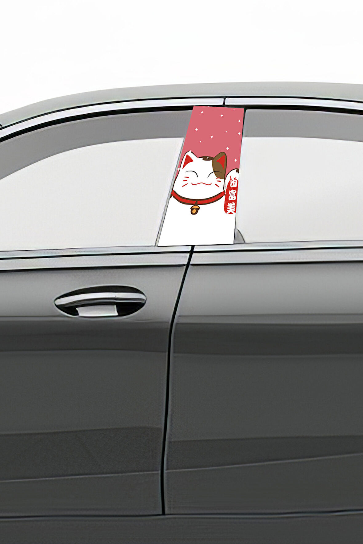 Araç Kapı Direk Kaplama Folyosu Desenli (Sağ Sol Takım) (2 Adet) - 22x50 Cm