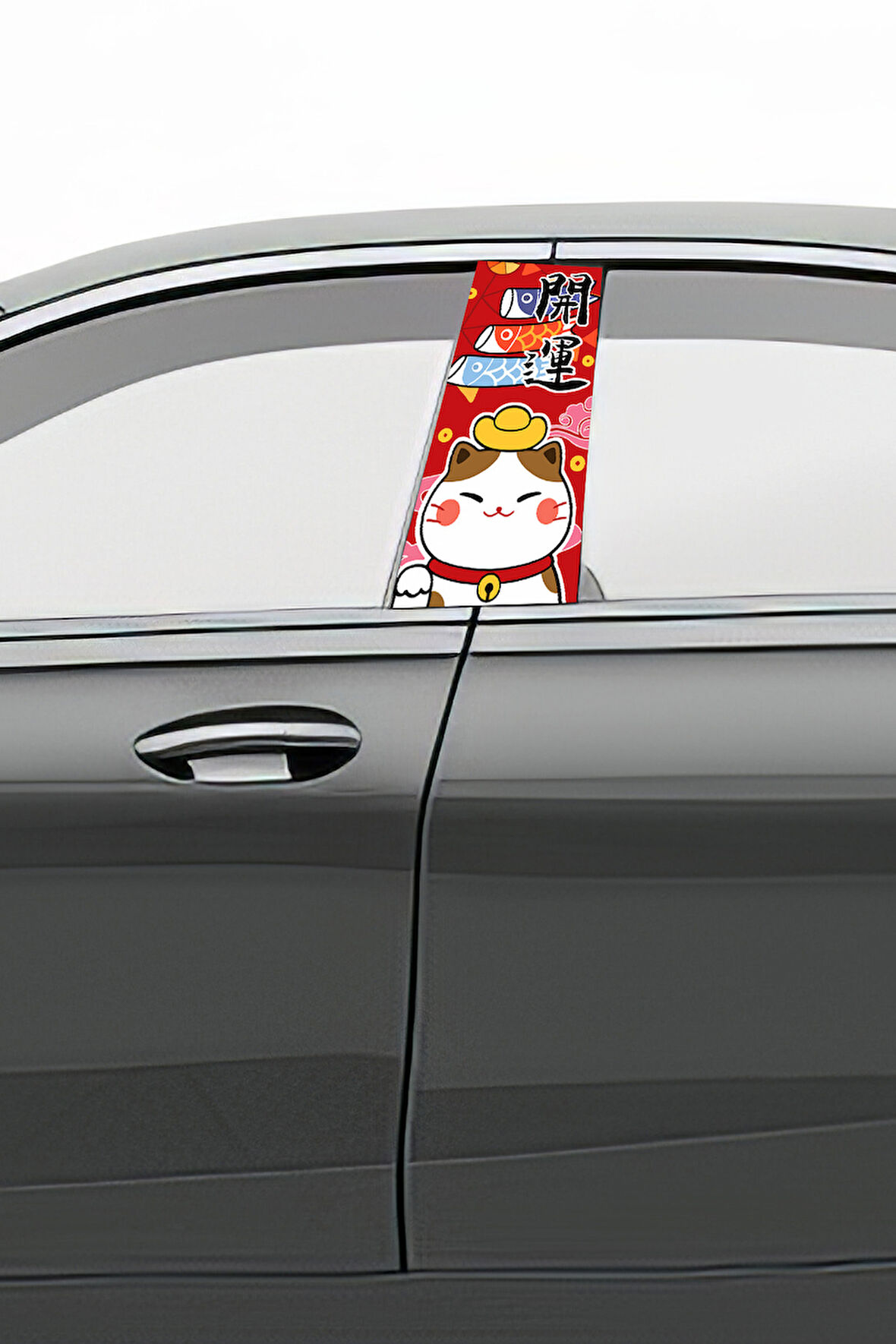 Araç Kapı Direk Kaplama Folyosu Desenli (Sağ Sol Takım) (2 Adet) - 22x50 Cm