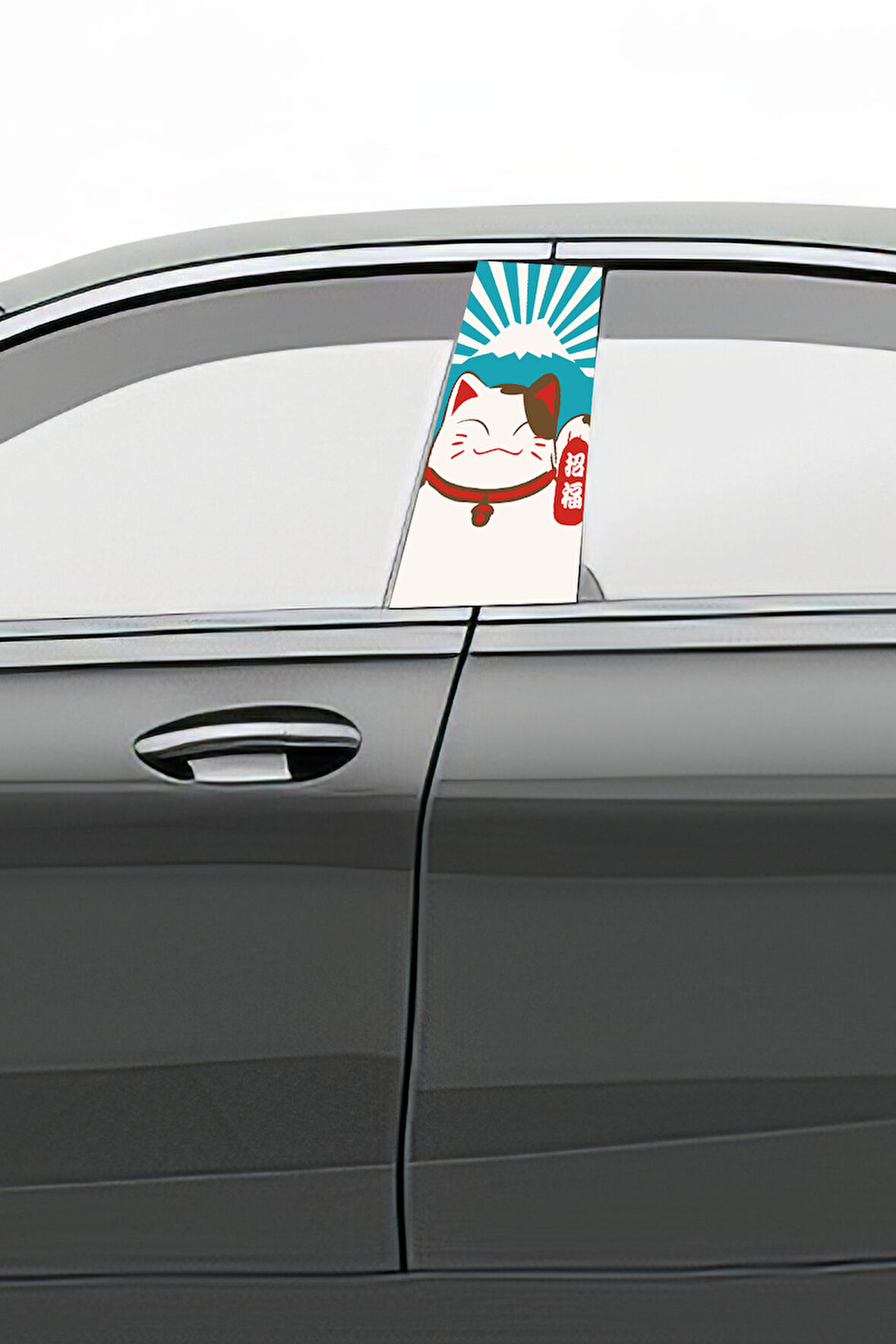 Araç Kapı Direk Kaplama Folyosu Desenli (Sağ Sol Takım) (2 Adet) - 22x50 Cm