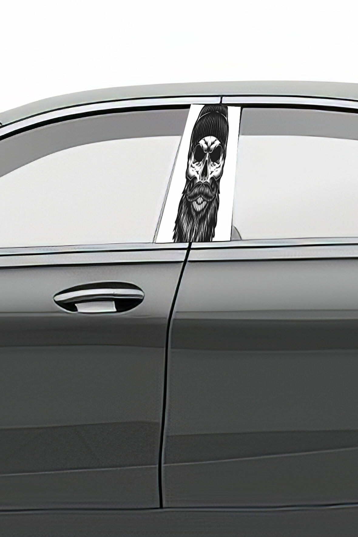 Araç Kapı Direk Kaplama Folyosu Desenli (Sağ Sol Takım) Uyumlu (2 Adet) - 22x50 vm