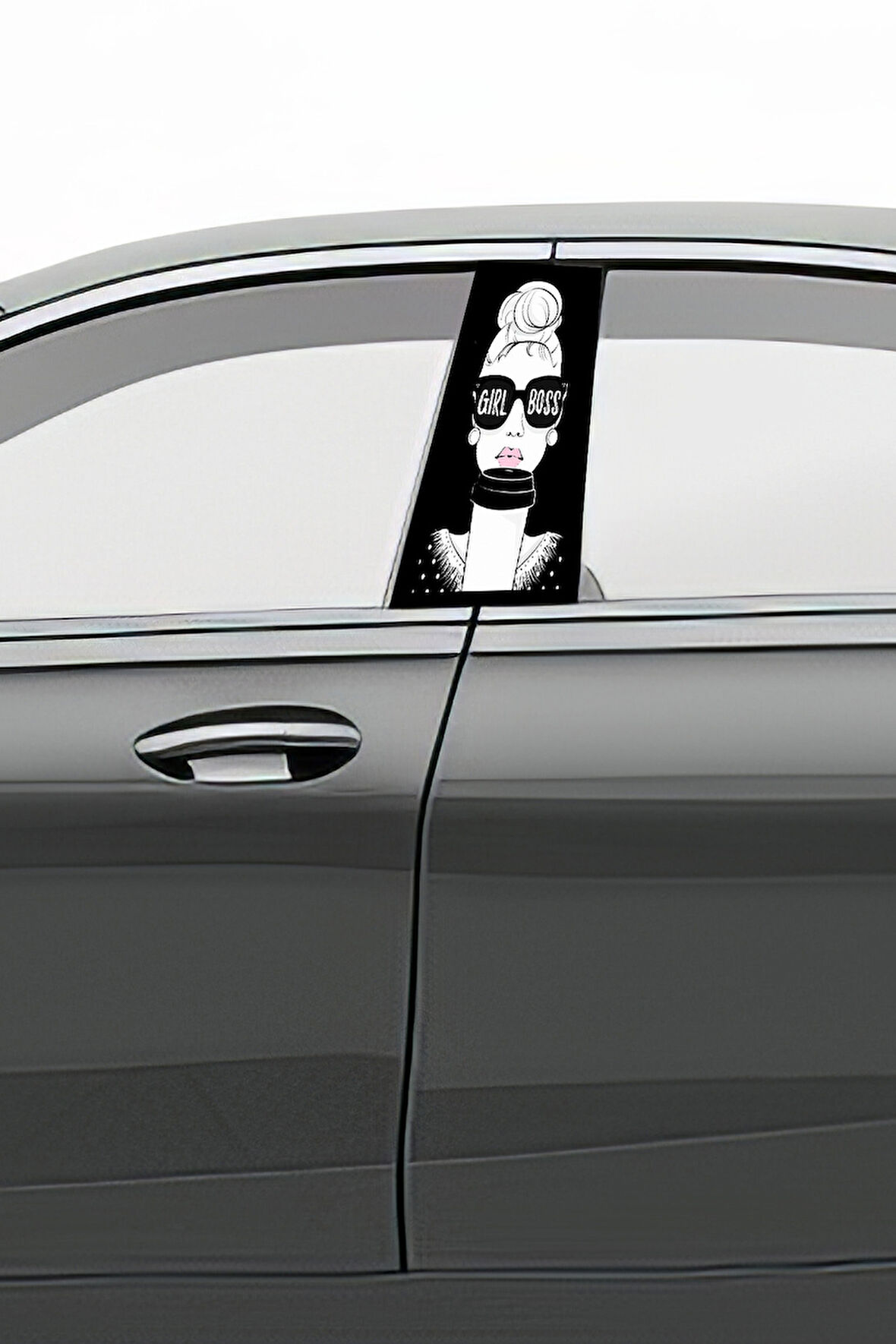 Araç Kapı Direk Kaplama Folyosu Desenli (Sağ Sol Takım) (2 Adet) - 22x50 Cm