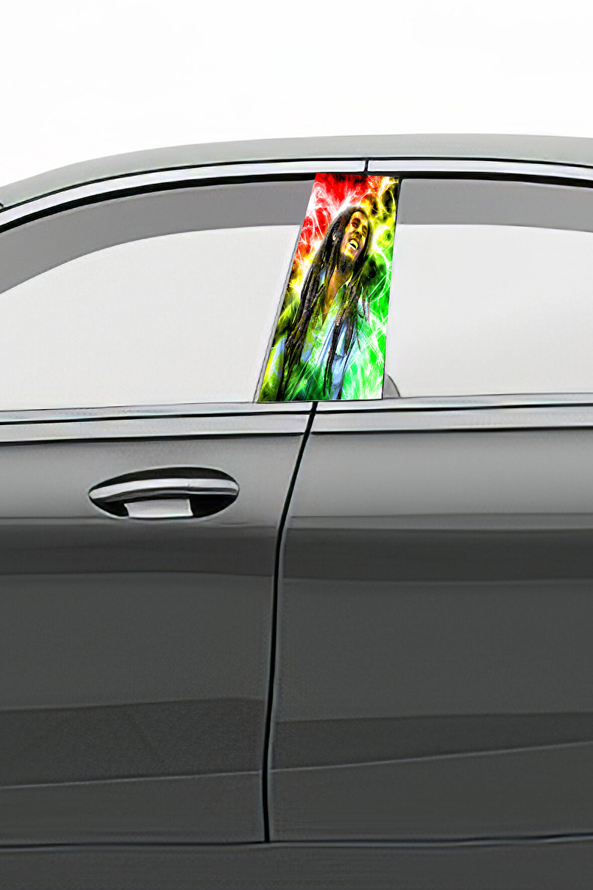 Araç Kapı Direk Kaplama Folyosu Desenli (Sağ Sol Takım) (2 Adet) - 22x50 Cm