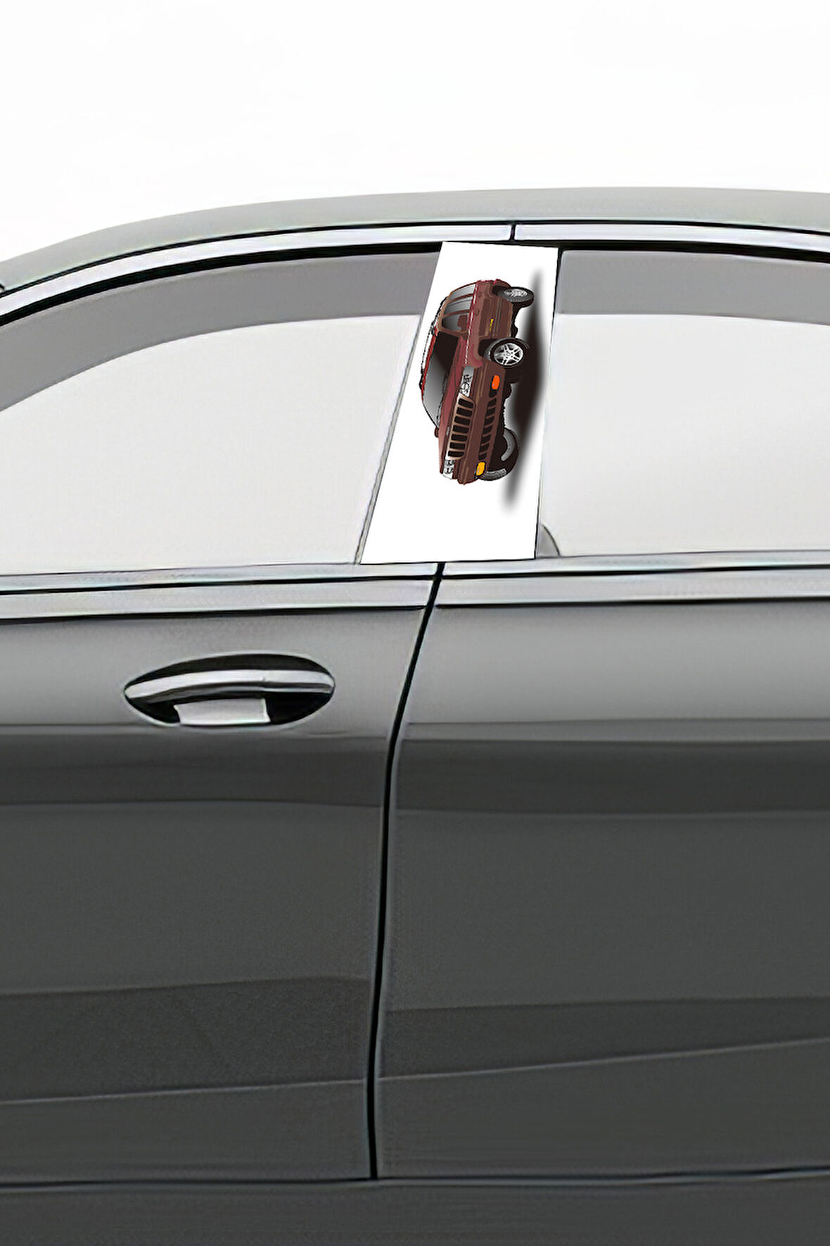 Araç Kapı Direk Kaplama Folyosu Desenli (Sağ Sol Takım) (2 Adet) - 22x50 Cm