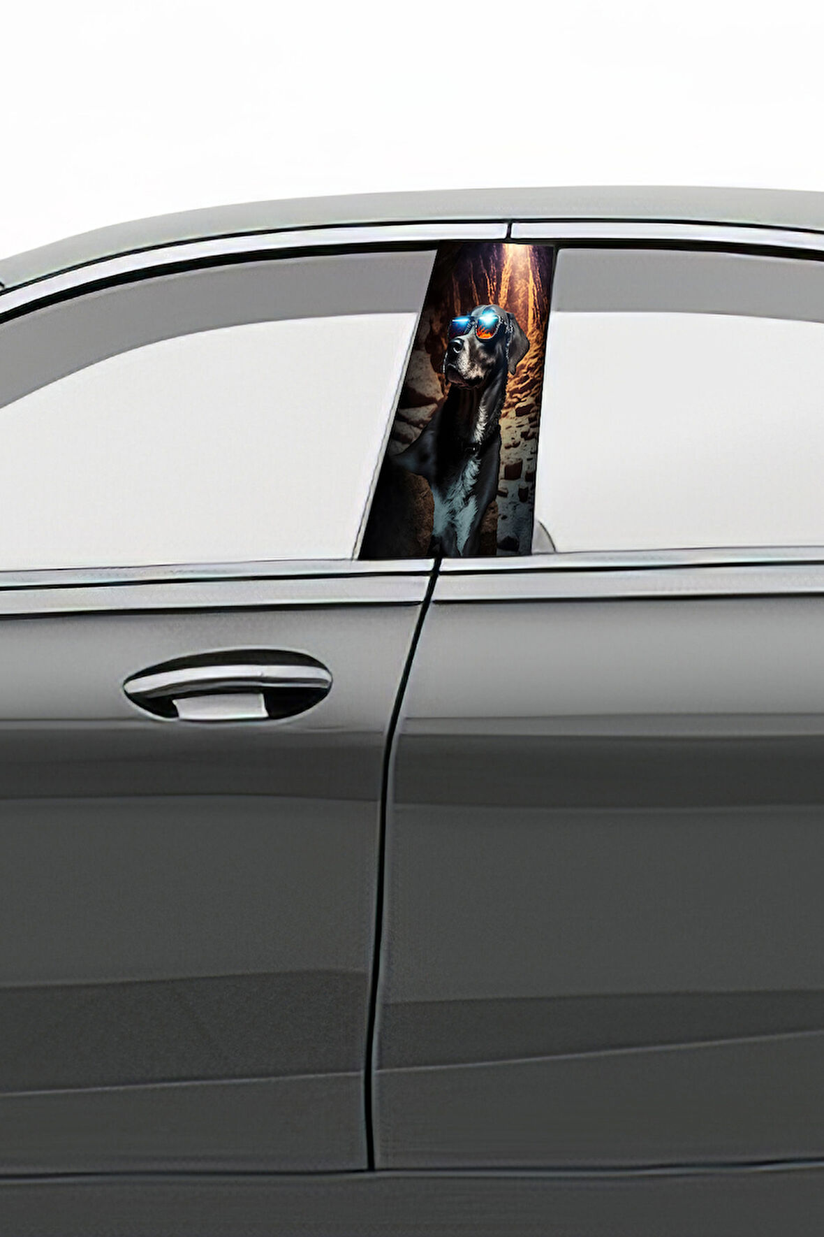 Araç Kapı Direk Kaplama Folyosu Desenli (Sağ Sol Takım) (2 Adet) - 22x50 Cm