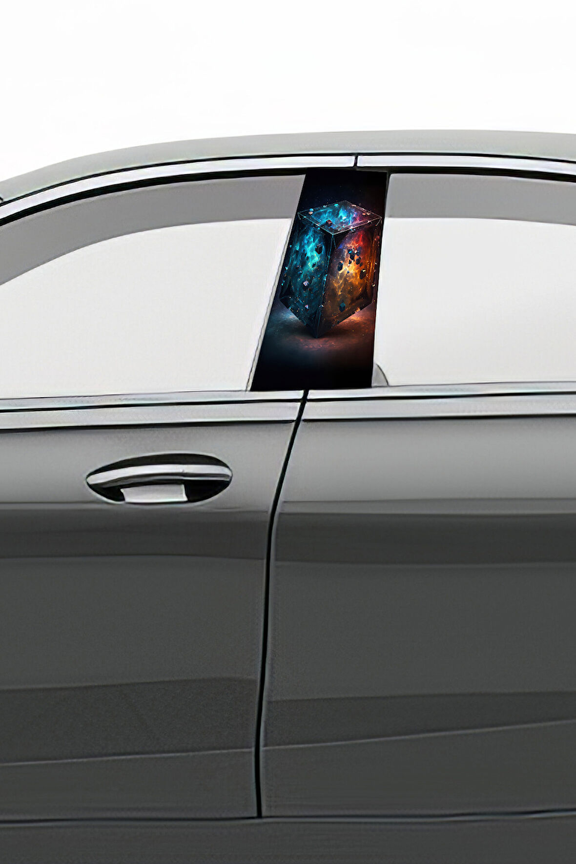 Araç Kapı Direk Kaplama Folyosu Desenli (Sağ Sol Takım) (2 Adet) - 22x50 Cm