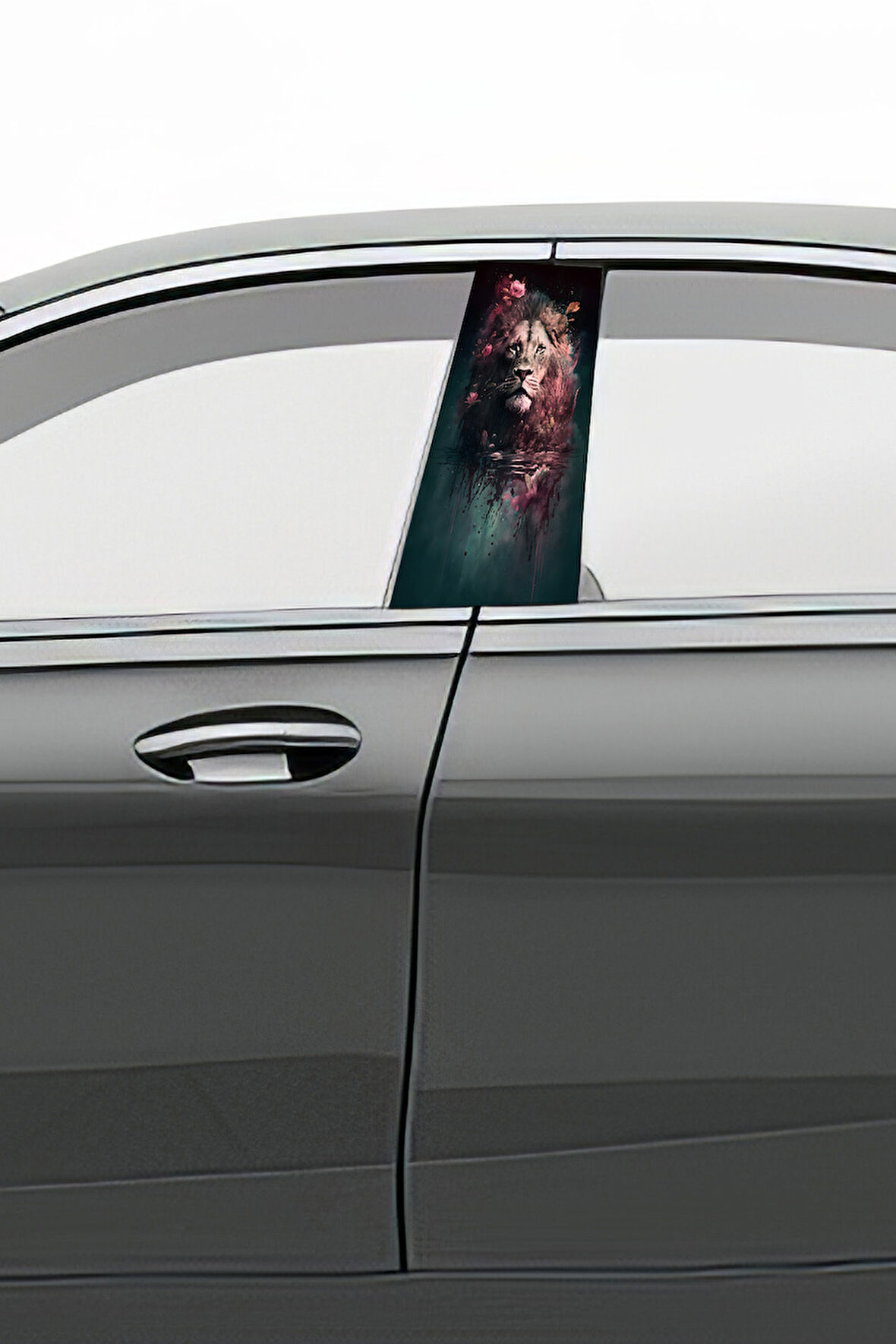 Araç Kapı Direk Kaplama Folyosu Desenli (Sağ Sol Takım) (2 Adet) - 22x50 Cm