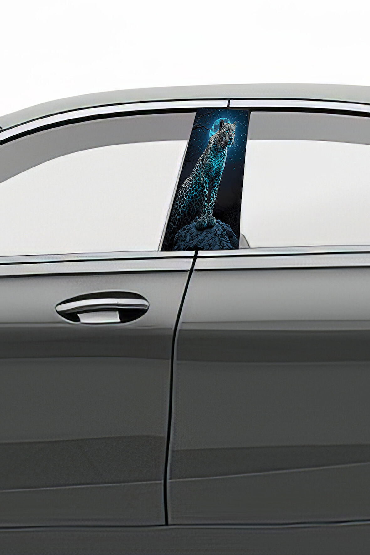 Araç Kapı Direk Kaplama Folyosu Desenli (Sağ Sol Takım) (2 Adet) - 22x50 Cm