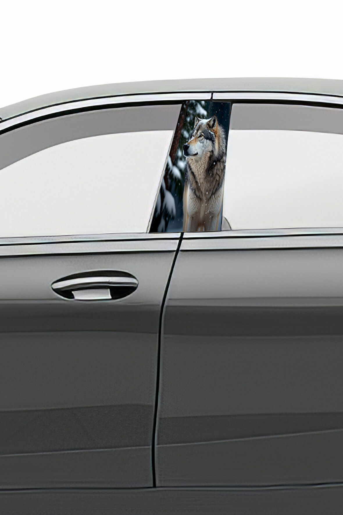 Araç Kapı Direk Kaplama Folyosu Desenli (Sağ Sol Takım) (2 Adet) - 22x50 Cm