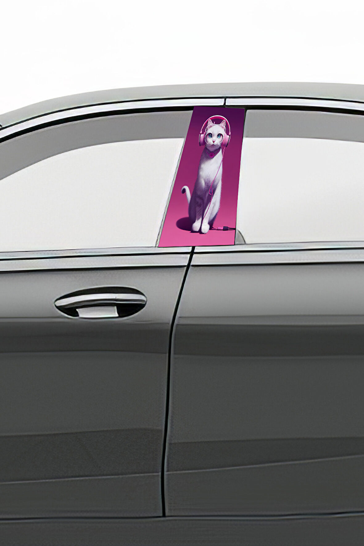 Araç Kapı Direk Kaplama Folyosu Desenli (Sağ Sol Takım) (2 Adet) - 22x50 Cm