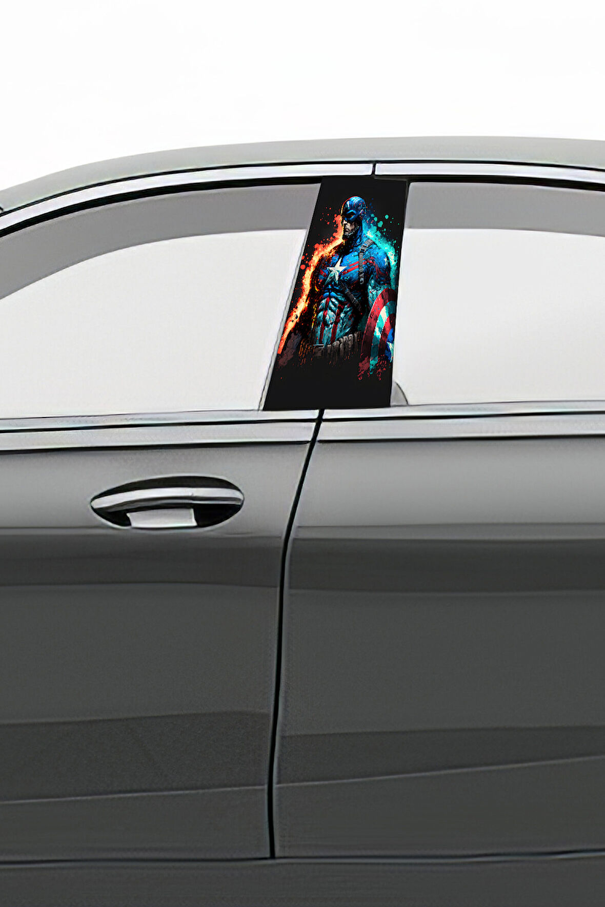 Araç Kapı Direk Kaplama Folyosu Desenli (Sağ Sol Takım) (2 Adet) - 22x50 Cm